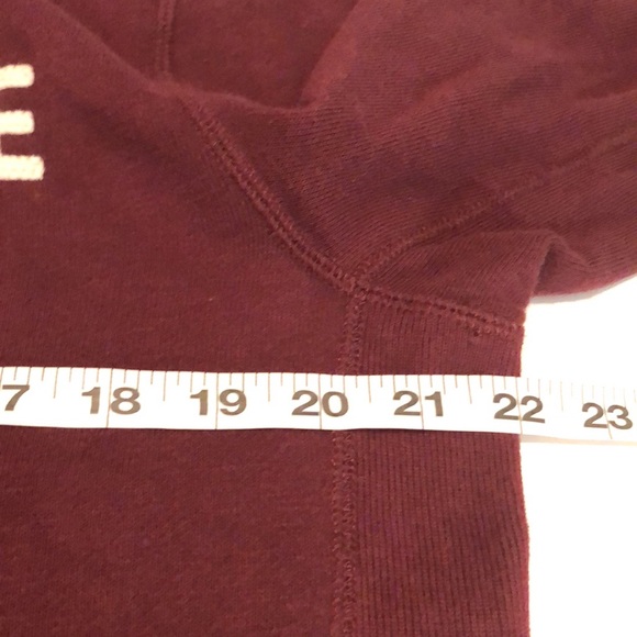 Abercrombie Spell Out Burgundy Zip Up Hoodie M - Picture 8 of 11